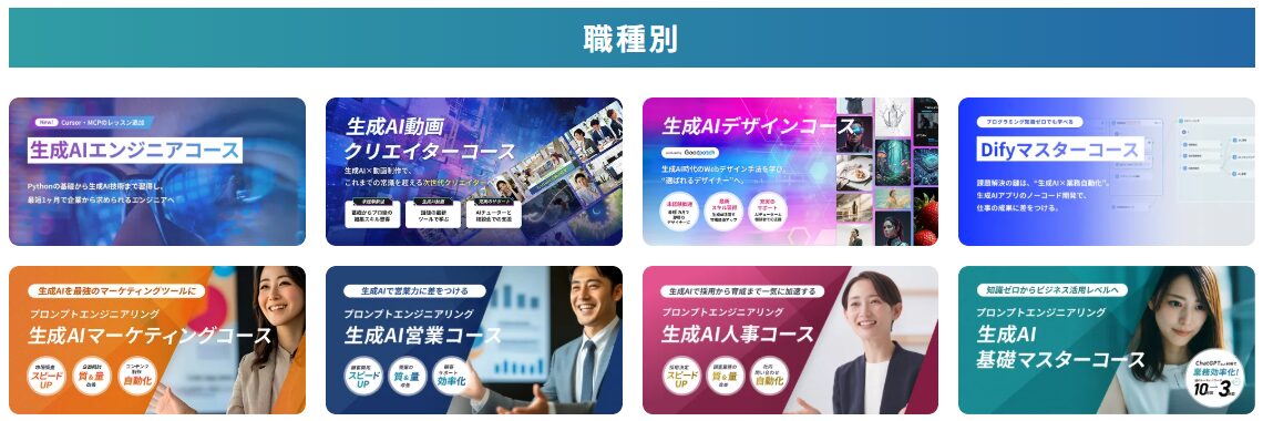 DMM 生成AI CAMPのコース