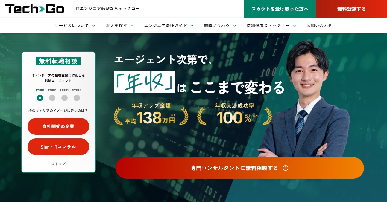 ITエンジニア転職ならテックゴー