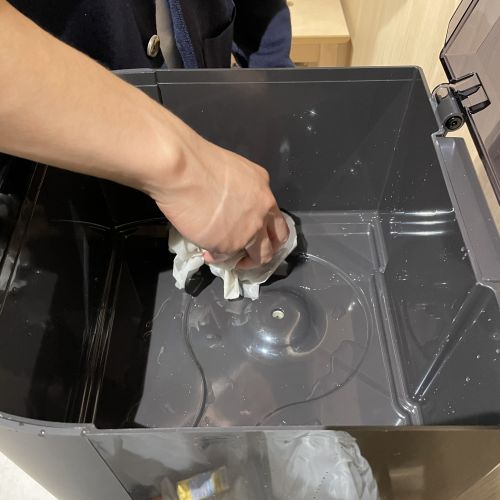 フレシャスデオ2でニードルを戻さずに補充し水を無駄にした画像