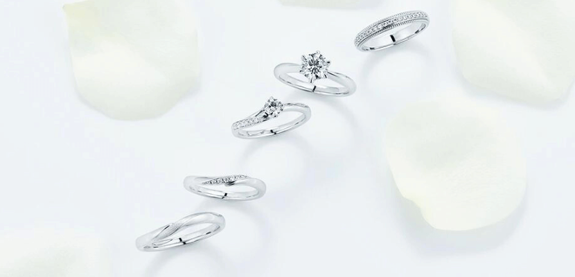 美しい曲線美やキュートなデザインの結婚指輪
