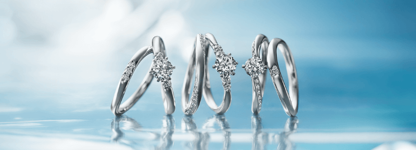 ウェーブラインの結婚指輪・婚約指輪が人気