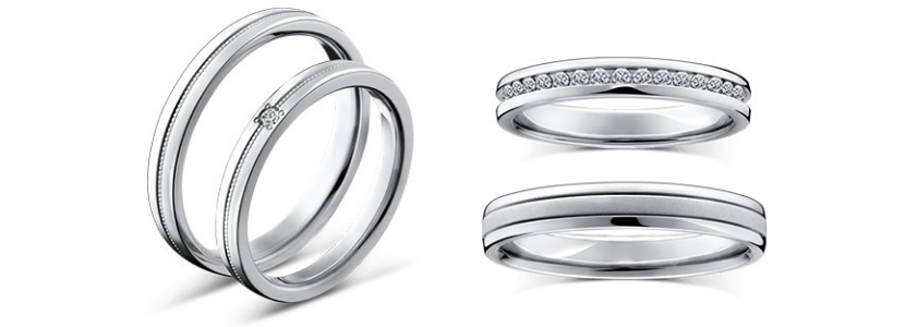 ミル打ちの結婚指輪・婚約指輪