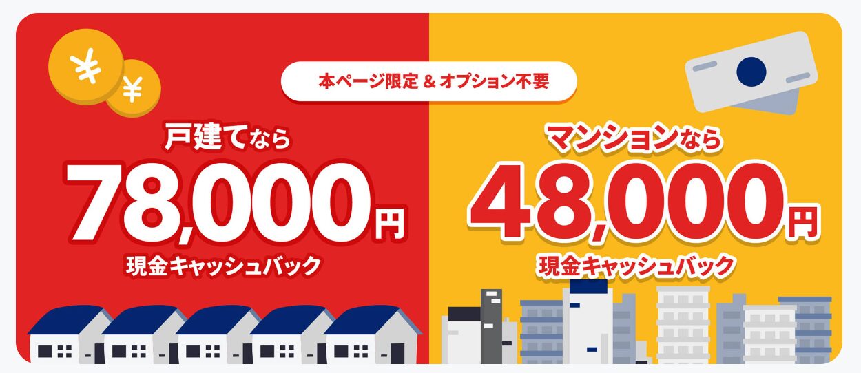 NURO光の公式プロバイダ限定48,000円キャッシュバックキャンペーン