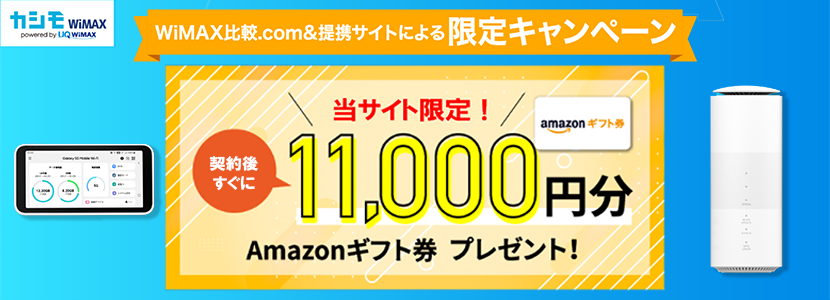 限定キャンペーン「11,000円分のAmazonギフト券プレゼント」