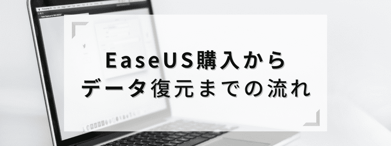 EaseUS購入からデータ復元までの流れ