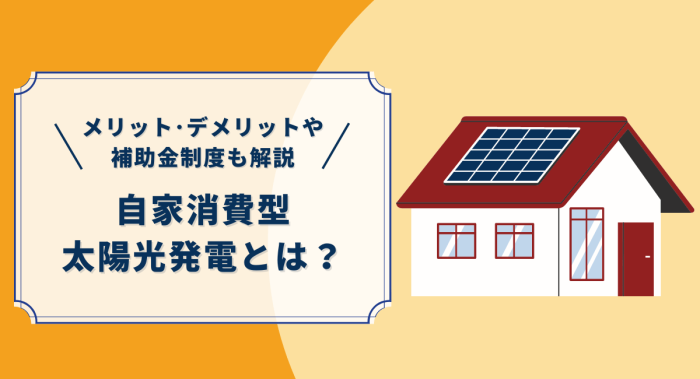 メリット・デメリットや補助金制度を解説！自家消費型太陽光発電とは？