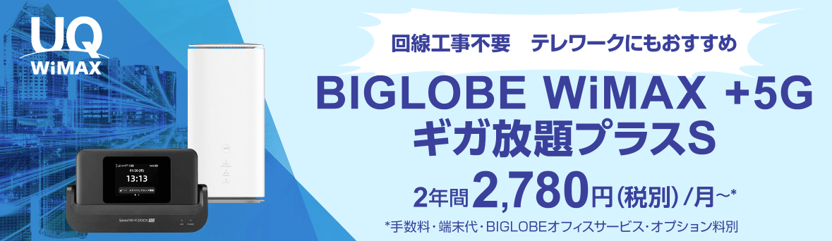 BIGLOBE WiMAX +5G