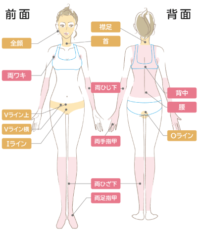 ルシア式全身脱毛コース(シンプル全身脱毛)