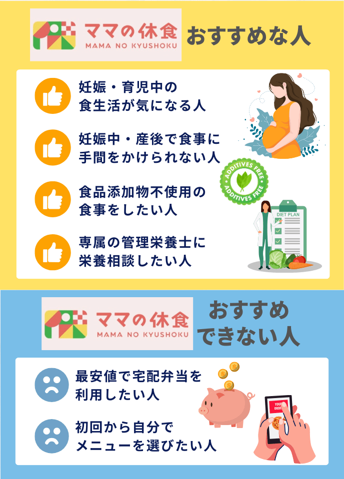 ママの休食がおすすめの人・おすすめできない人