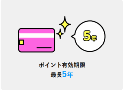 ポイントの有効期限が長い