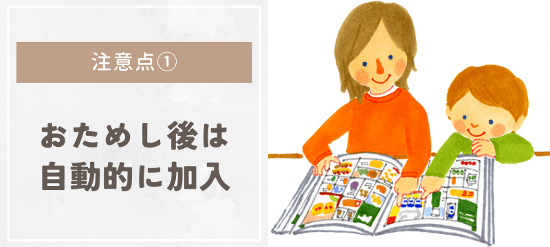 期間終了後、自動的にパルシステム加入になる