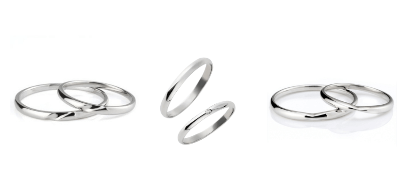 シンプルなデザインの結婚指輪