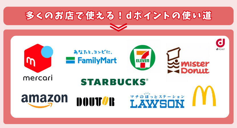 dポイントがもらえるお店