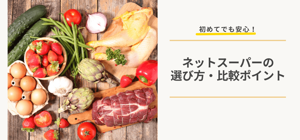 初めての方でも大丈夫！おすすめネットスーパーの選び方と比較ポイントを解説