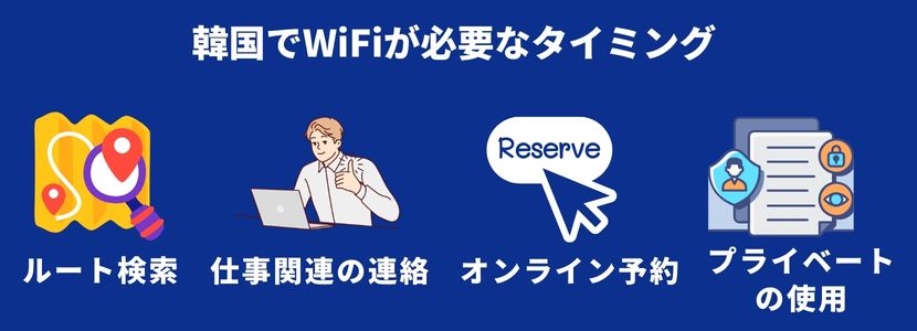 韓国でWiFiが必要になるタイミング