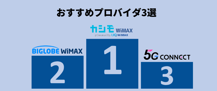 WiMAXホームルーターのおすすめプロバイダ