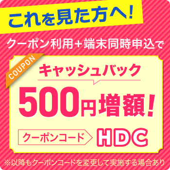 ビッグローブワイマックス500円クーポンコード