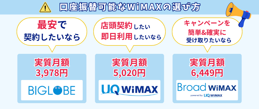 クレカなしで契約できるWiMAXプロバイダの見定め方