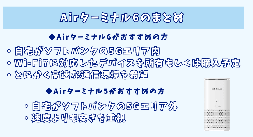 エアーターミナル6のまとめ