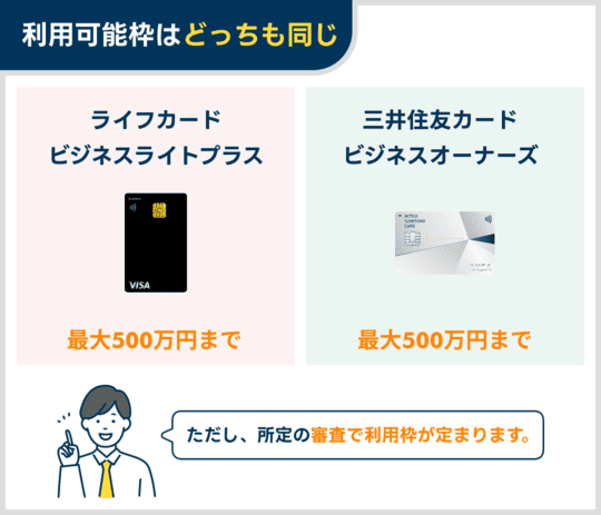 どっちも利用可能枠の最大値は500万円