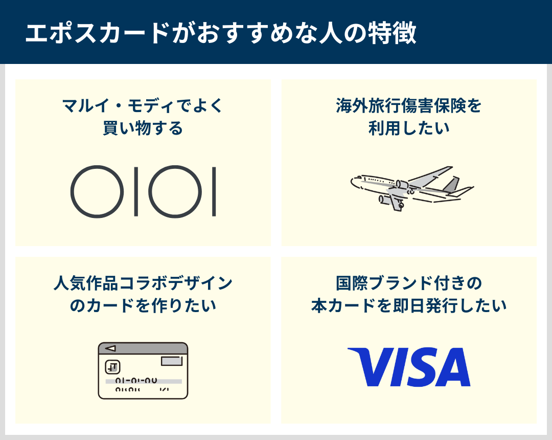 エポスカードがおすすめな人の特徴