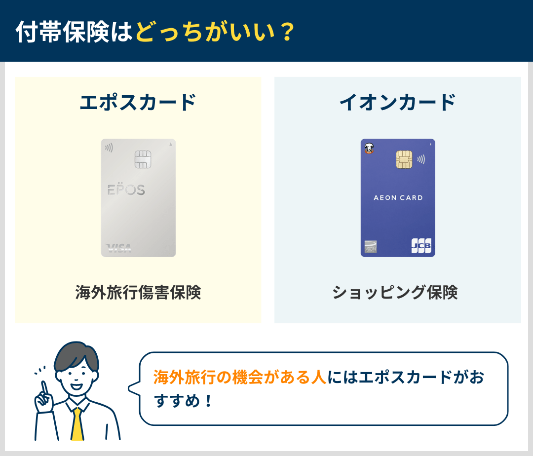 付帯保険の違いを比較