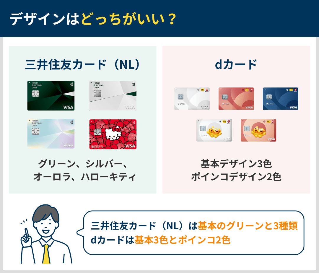 デザインの違いを比較