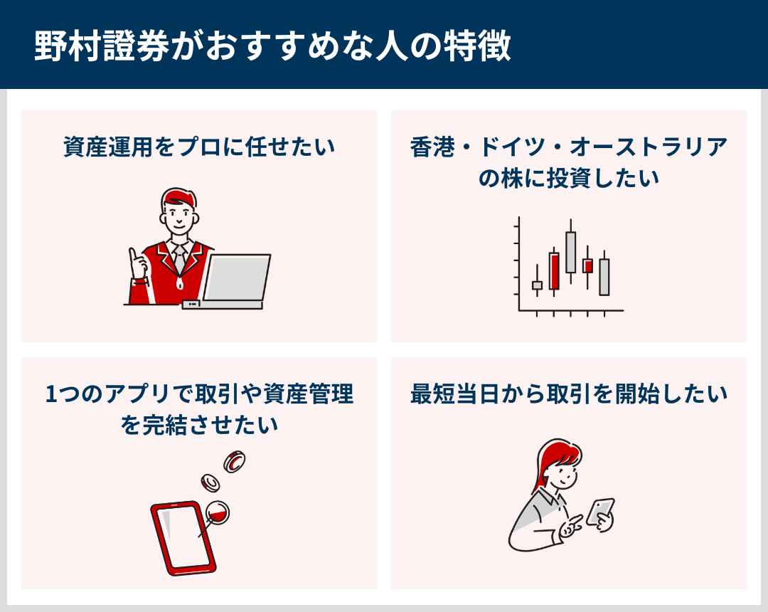 野村證券がおすすめな人の特徴