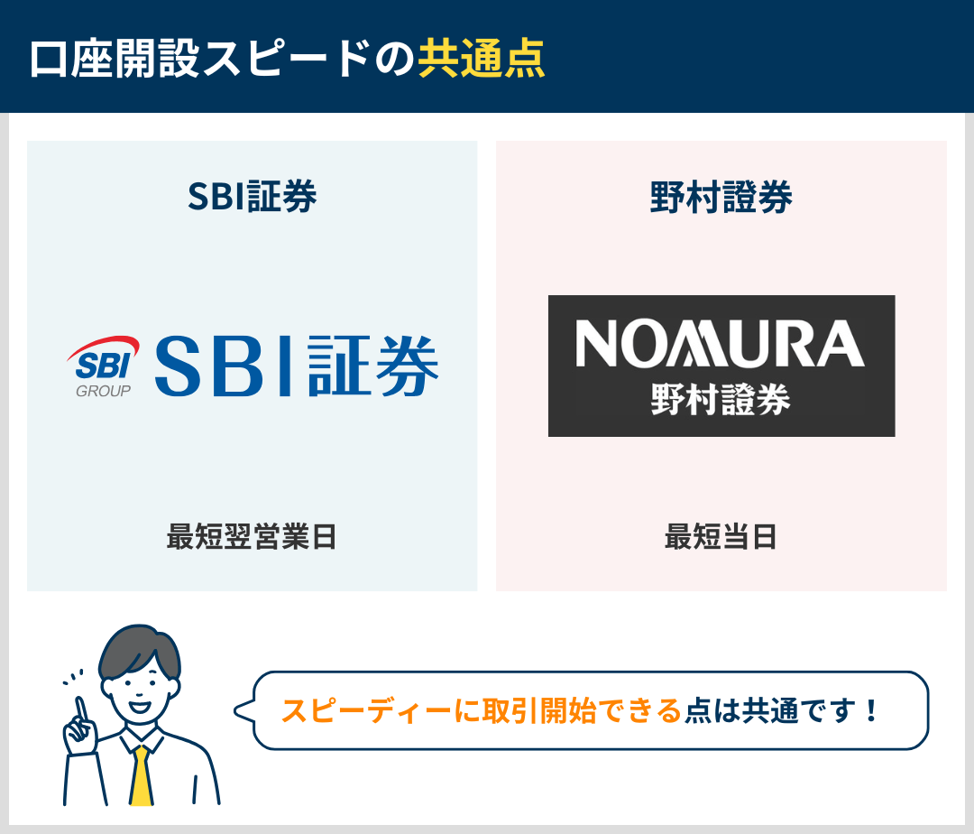 口座開設の共通点