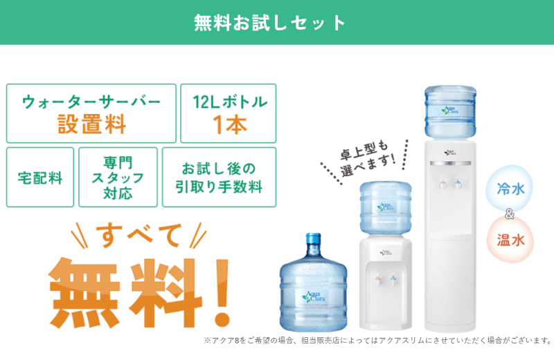 アクアクララのお試しセット