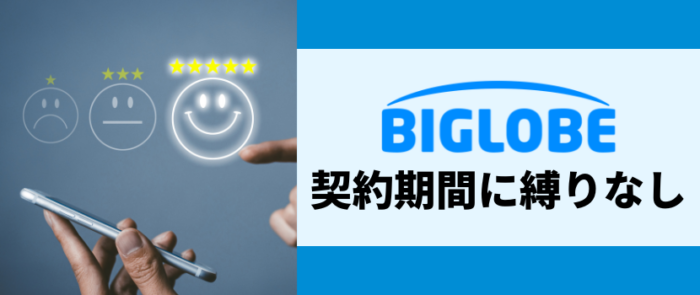 ビッグローブワイマックスは契約期間に縛りがなく、解約違約金が無料
