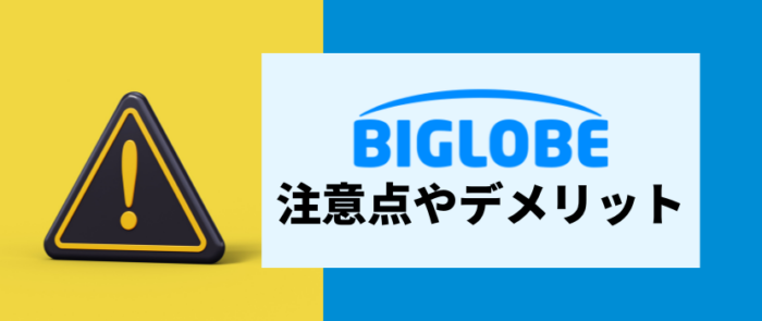ビッグローブワイマックスの注意点やデメリット