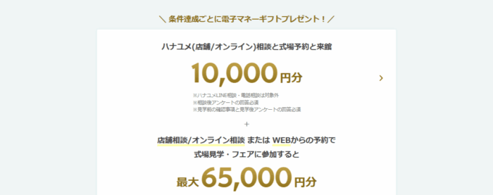 ハナユメ式場キャンペーン