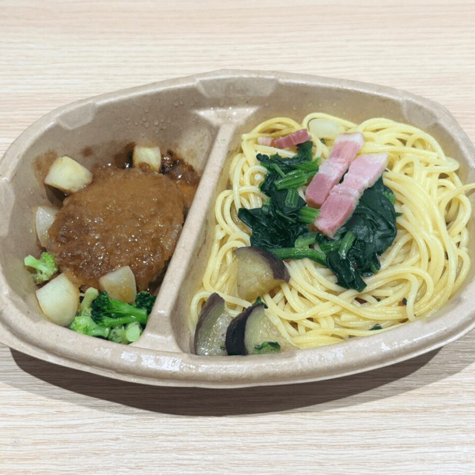 和風おろしハンバーグ＆香味醤油スパゲッティ
