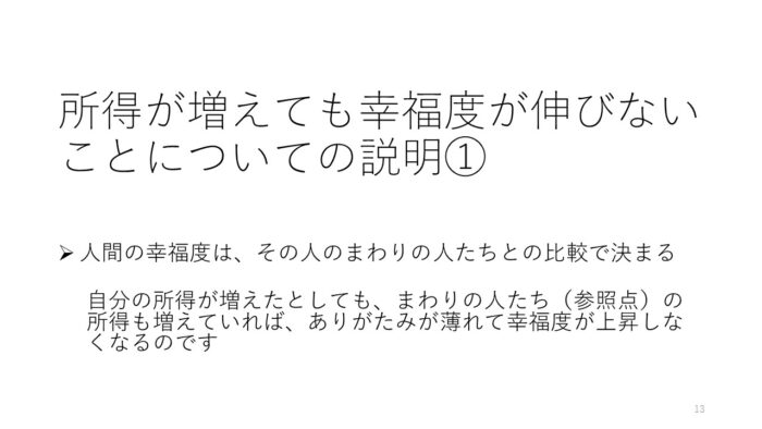 所得が増えても幸福感が伸びない理由