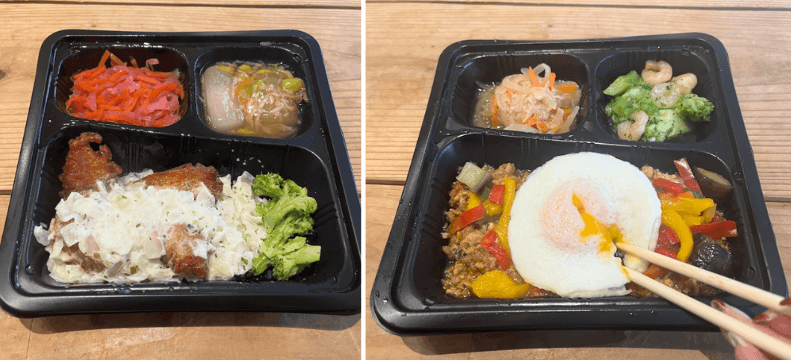 食のそよ風を試食している様子