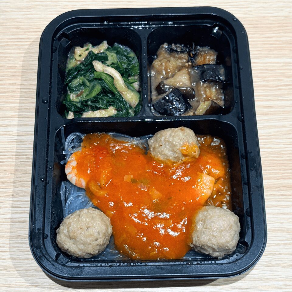 えびと肉団子のチリソース