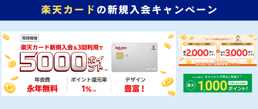 楽天カード新規入会キャンペーン情報