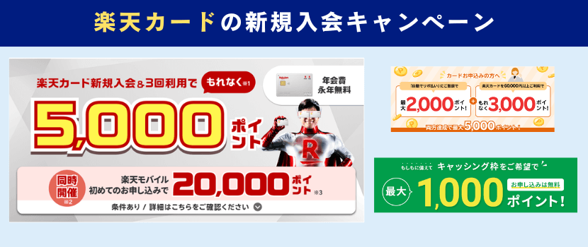 楽天カード新規入会キャンペーン情報