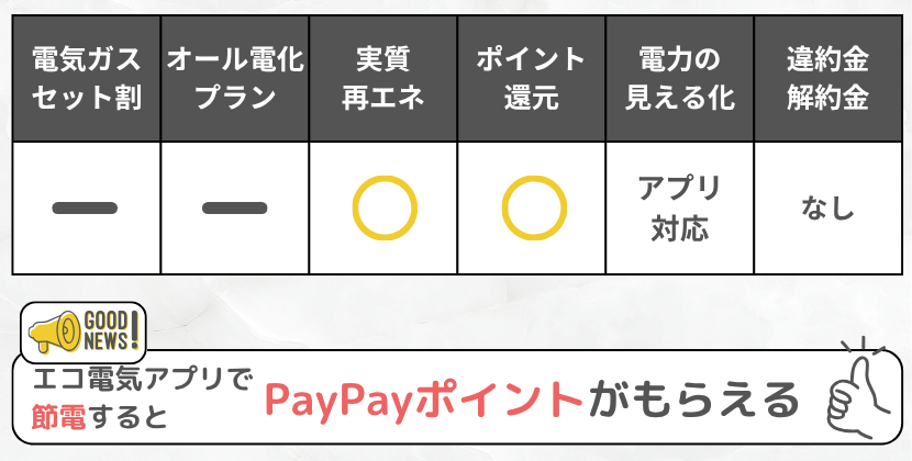 ソフトバンク自然でんきの特徴