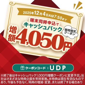 BIGLOBE WiMAX 期間限定4050円クーポン