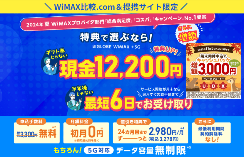 BIGLOBE 期間限定キャンペーン
