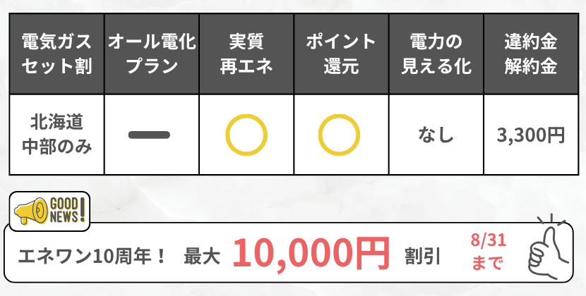 エネワンでんきの特徴