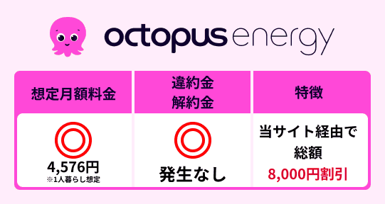 オクトパスエナジーの特徴