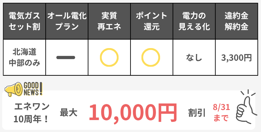エネワンでんきの特徴ミニ