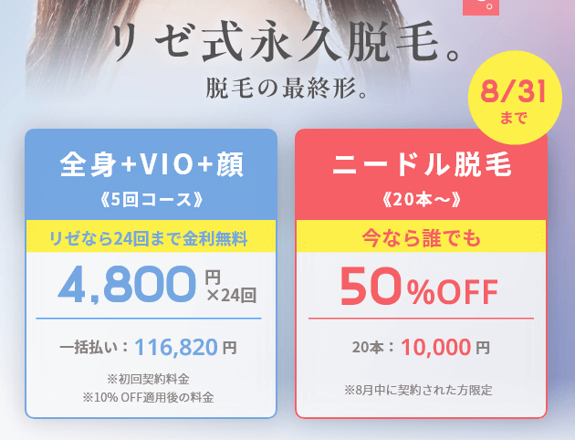 リゼクリニックキャンペーン情報