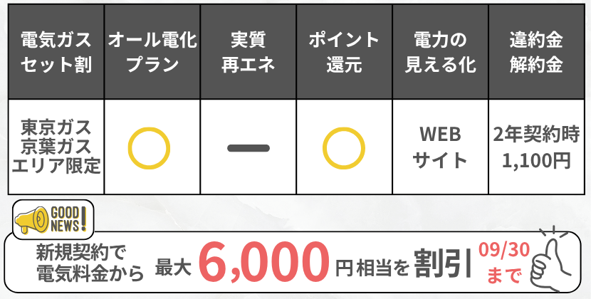 ENEOSでんきの特徴9月30日までのキャンペーン