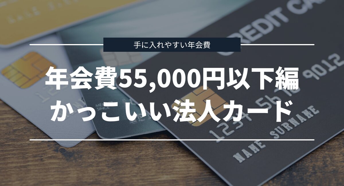 ステータスが高くてかっこいい法人カード!年会費55,000円のカードを厳選