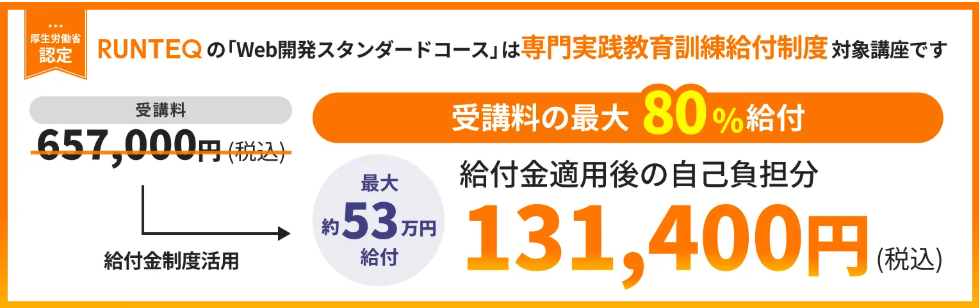 RUNTEQ・専門実践教育訓練給付制度