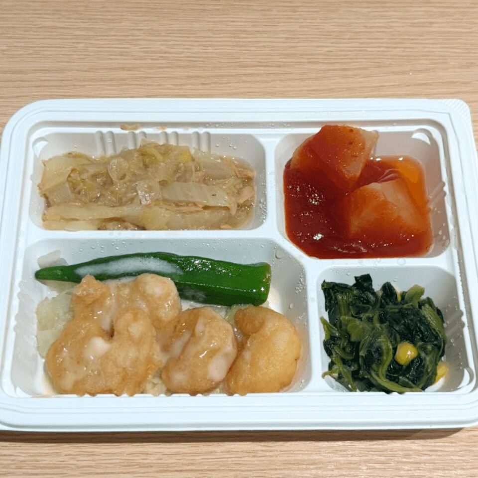 小エビとオクラのマヨソース